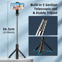 Selfie Stick Tripod - Wireless Remote Extendable