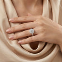 Sparkling Flower Moissanite Ring