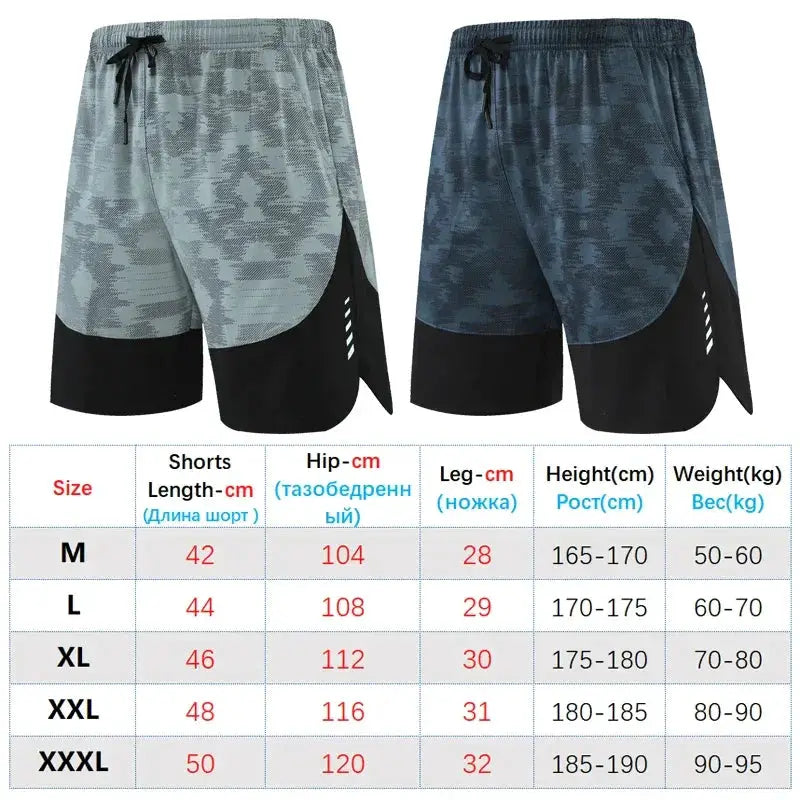 Men's Quick Dry Camouflage Workout Shorts For Summer Fitness