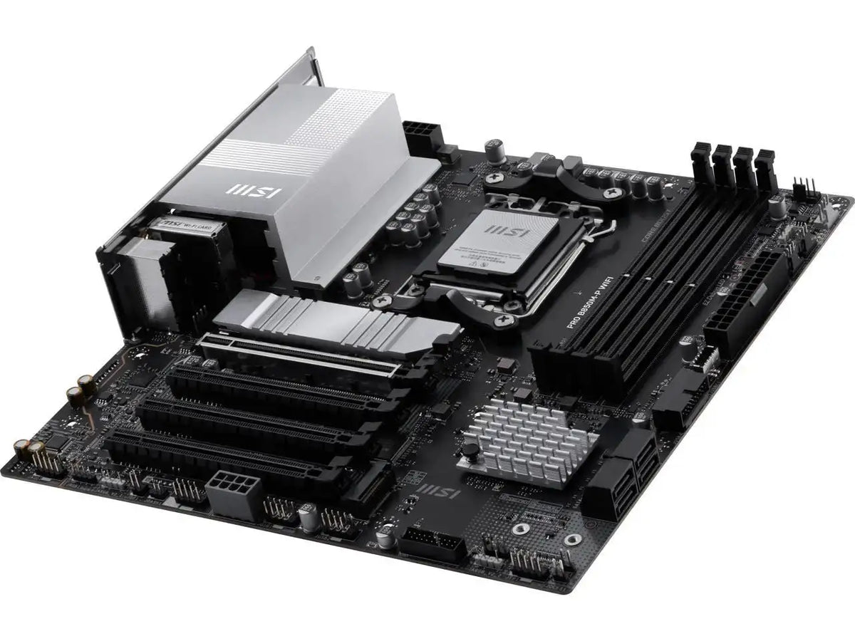 MSI PRO B850M-P WIFI AM5 AMD B850 support PCIe 5.0 SATA 6Gb/s Displayport1.4 HDMI Wi-Fi 7 5G LAN, Bluetooth 5.4,Micro ATX ,AMD Motherboards
