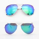 Unisex Gradient Mirror Pilot Sunglasses with UV400 Protection