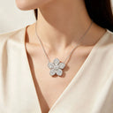 Sterling Silver Silver Moissanite Flower