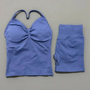 Women Seamless Yoga Set With Tummy Control Shorts