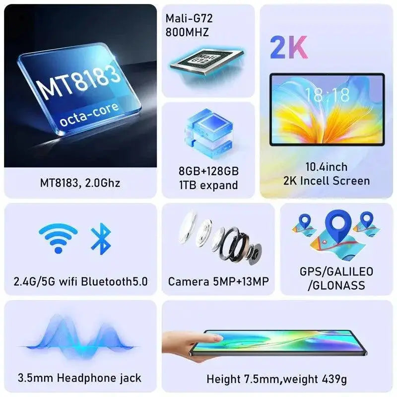 N One NPad Plus 10.36 FHD Tablet 8 Core Android 12 16GB RAM