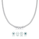 Moissanite Pendant Necklace in Sterling Silver LYEE