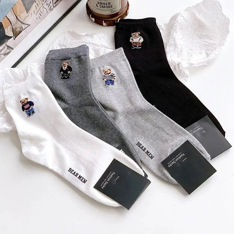 Harajuku Gentleman Bear Socks Cozy Fashion Forward
