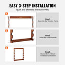 SucceBuy Wood Gun Rack Wall Mount Guns