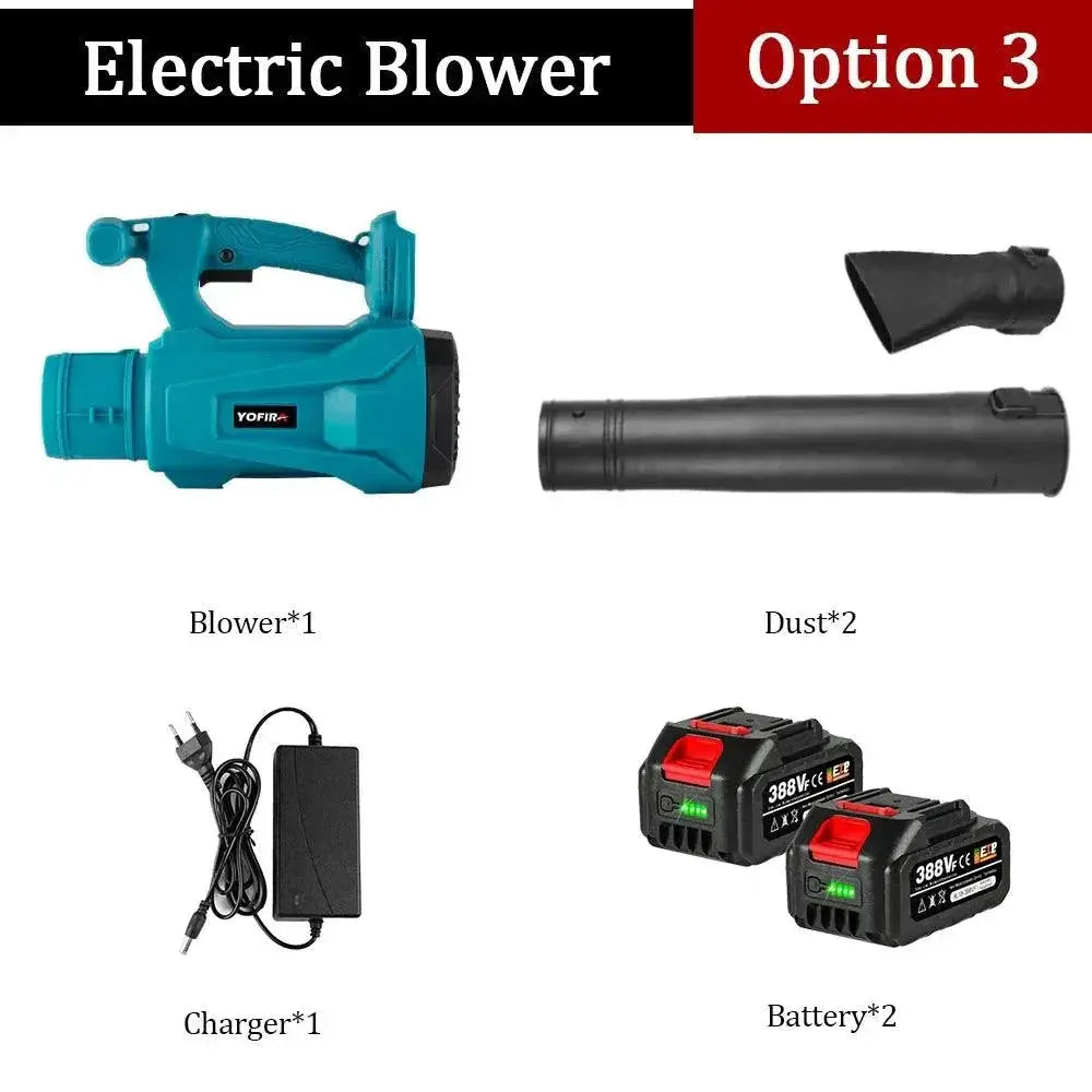 YOFIDRA 2000W Electric Leaf Blower 6 Speed Makita Battery