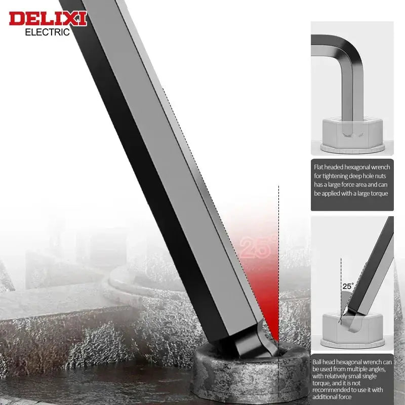 Delixi Electric Allen Key Set For Vehicle Maintenance Tools