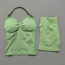 Women Seamless Yoga Set With Tummy Control Shorts