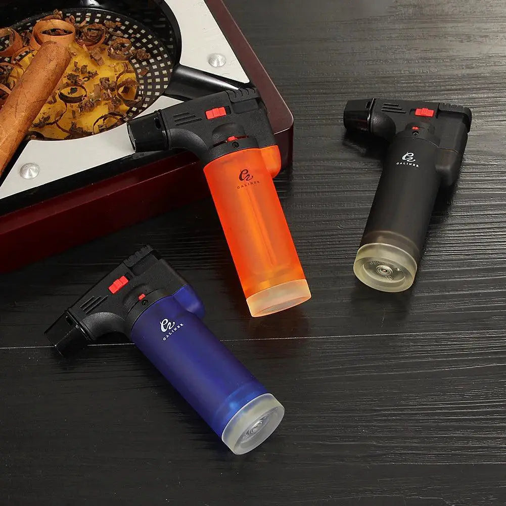 Plastic 1 Jet Cigar Lighter Butane Torch 1300C Random Color