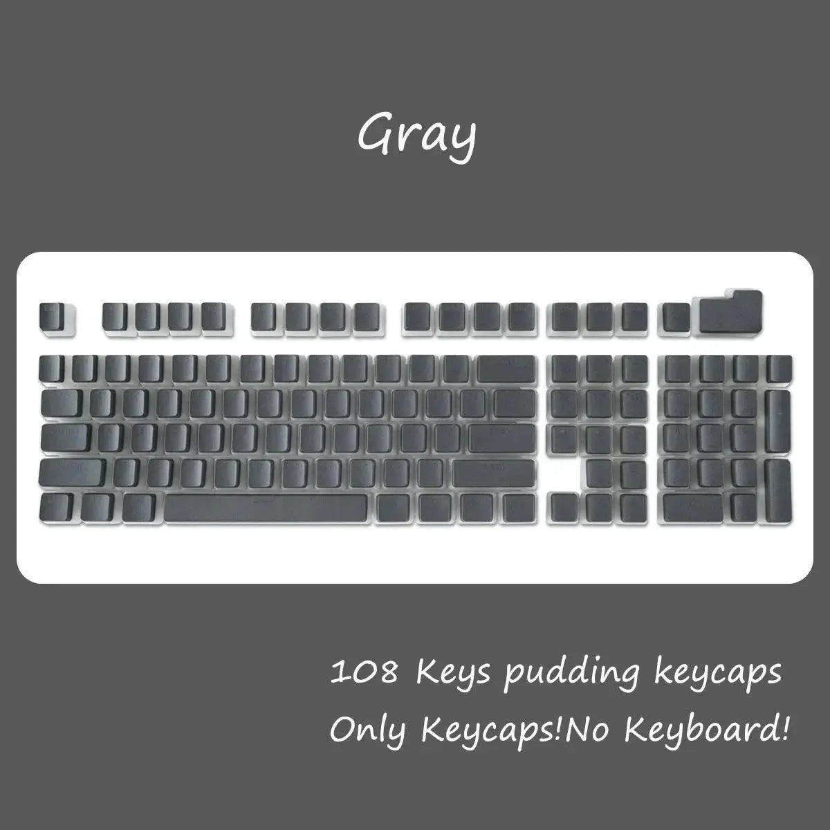 Enhanced Gaming Pudding Keycaps Dual Color RGB Backlit Set