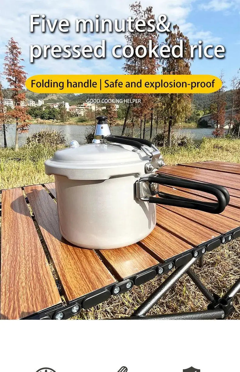 Portable Outdoor Pressure Cooker Folding Handle 2.2L