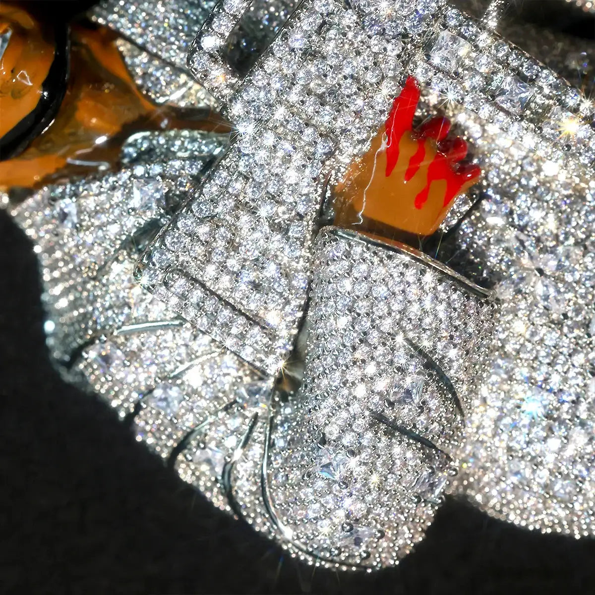 Icy Gun Pendant for Men Gold — product image 5