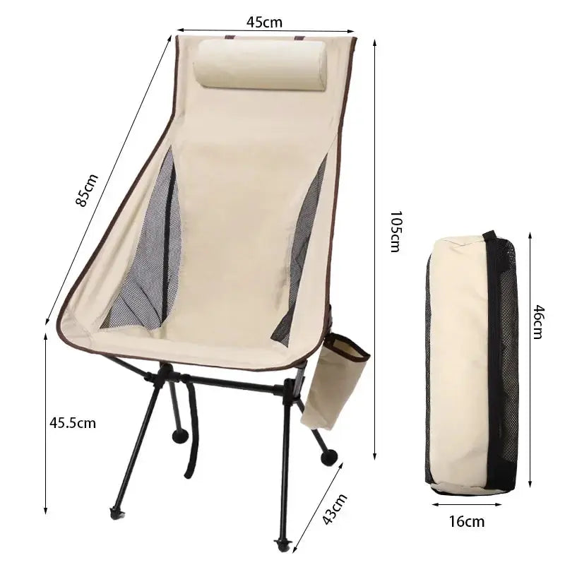 Camping High Back Moon Chair Ultralight Aluminum Alloy