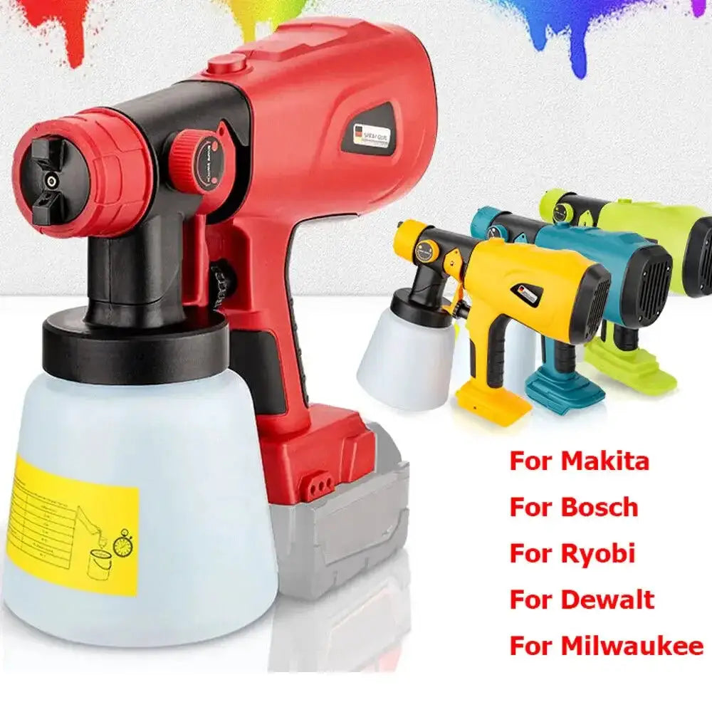 High Efficiency Cordless Electric Paint Sprayer Compatible