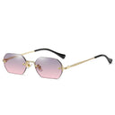 Unisex Rimless Rectangle Sunglasses with UV400 Protection