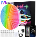 40M RGB LED Neon Rope Lights With Music Sync, App Control, Indoor Outdoor Fun
