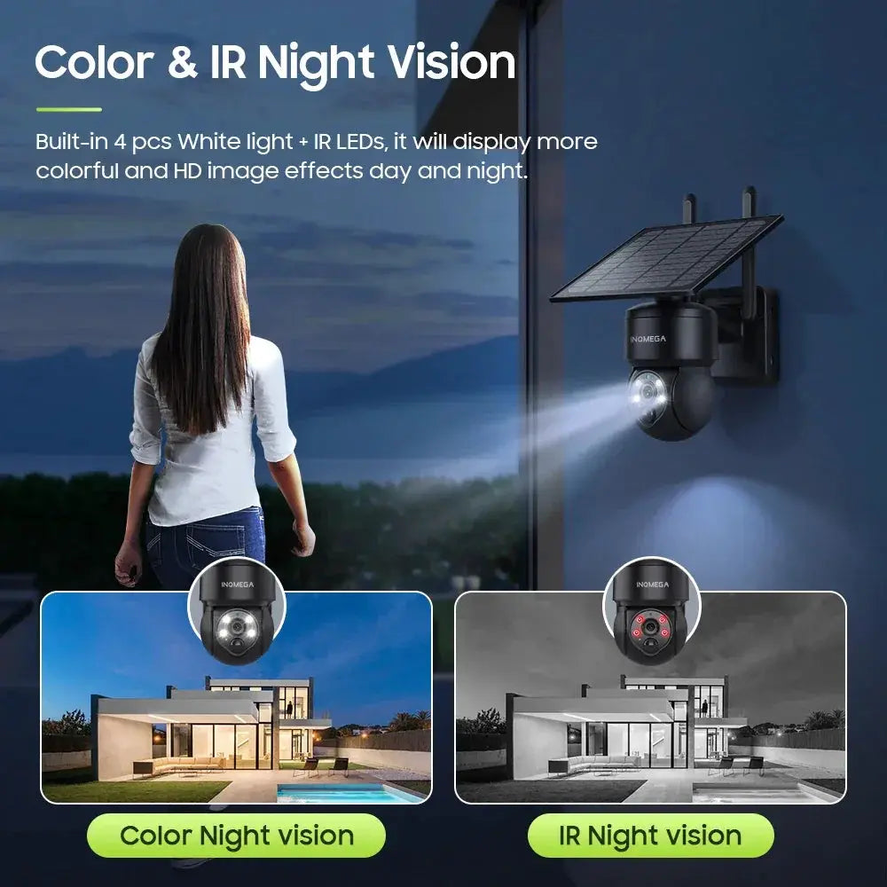 Tuya 3MP Solar Camera Outdoor WiFi Alexa 4G LTE SIM Light