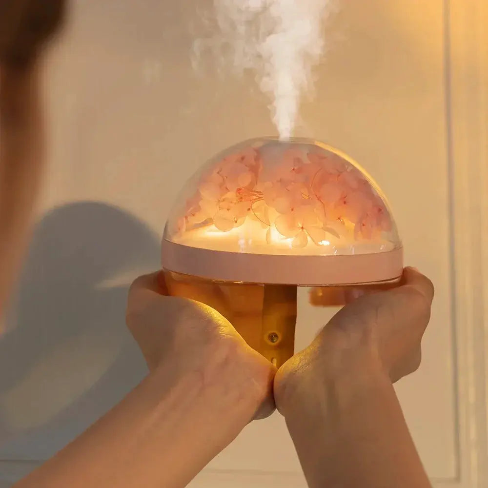 Rechargeable Ultrasonic Humidifier With LED Light - OurLum.com