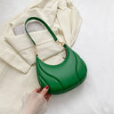 Retro Solid Color Shoulder Bag PU Leather Handbags for Women