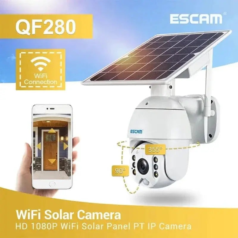 ESCAM Solar Security Camera Enhanced Surveillance Voice