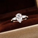 Sterling Silver Silver Moissanite Engagement Ring