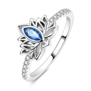 Sterling Silver Ring Sparking Zirconium