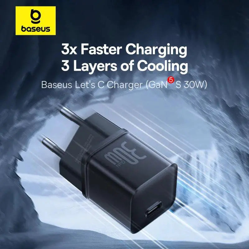 Baseus GaN Charger Turbo Charging Solution 30W Fast Charge