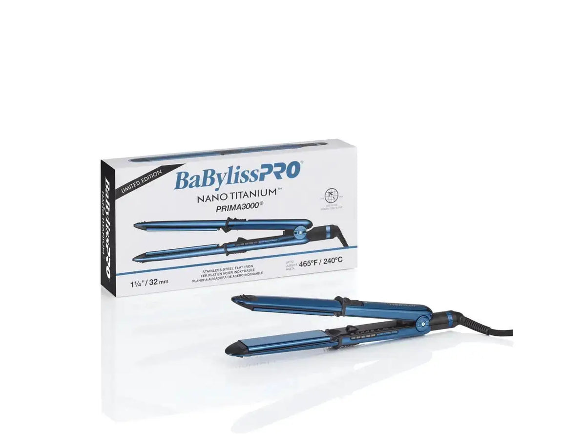 BaBylissPRO Nano Titanium™ Limited Edition Black & Blue 1 1/4" Prima3000 Styling Iron