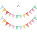 Colorful Imitation Linen Pennant Banner for Festive Decor