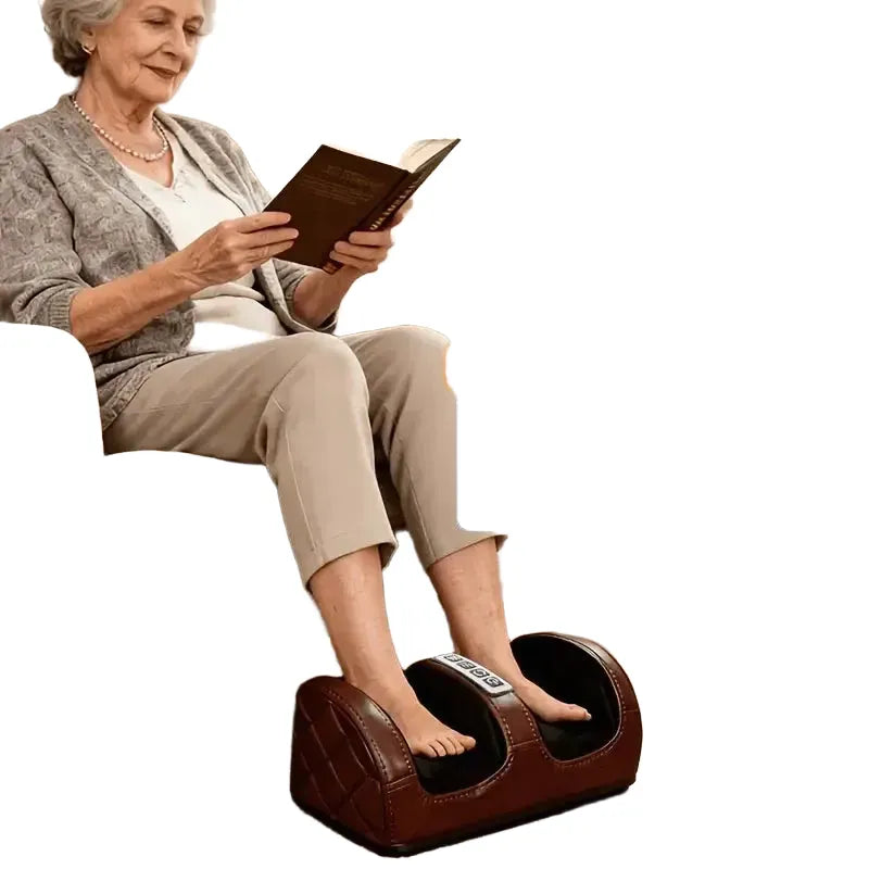 Electric Brown Foot Massager With Roller Acupressure — product view 1