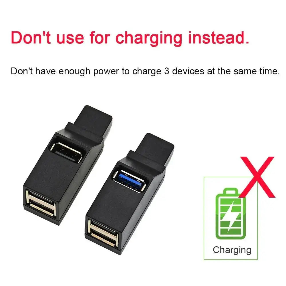 USB Hub Adapter Extender Splitter For Fast Data Transfer