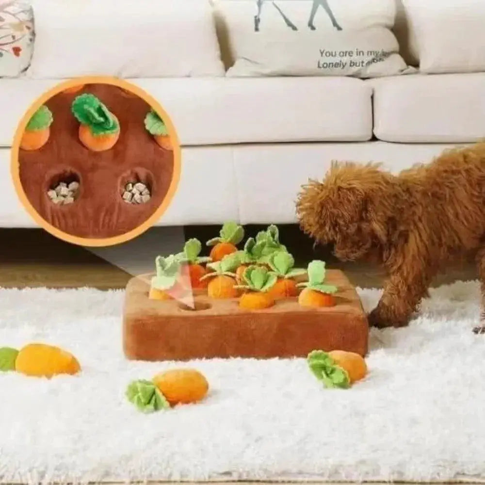 Carrot Snuffle Mat For Dogs Cats Puzzle Toy With 12 Carrots