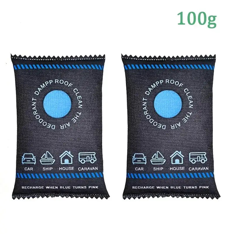 Reusable Silicone Dehumidifier Bag Cabinet Moisture Absorber Dampness Preventer Drying Bag Car Interior Accessories