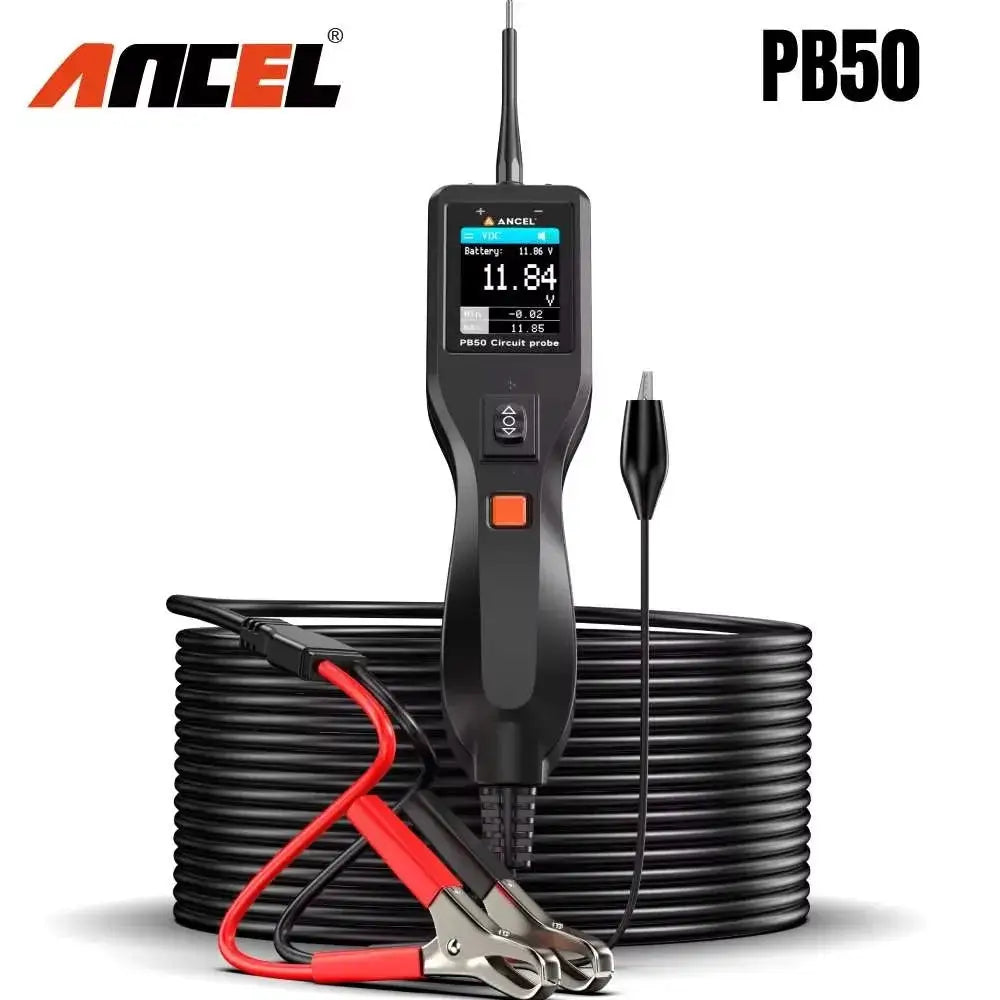 ANCEL PB50 12/24V Car Electric Circuit Tester Probe Pen Tester Resistant Tester Voltage Power Probe Kit for Auto Battery
