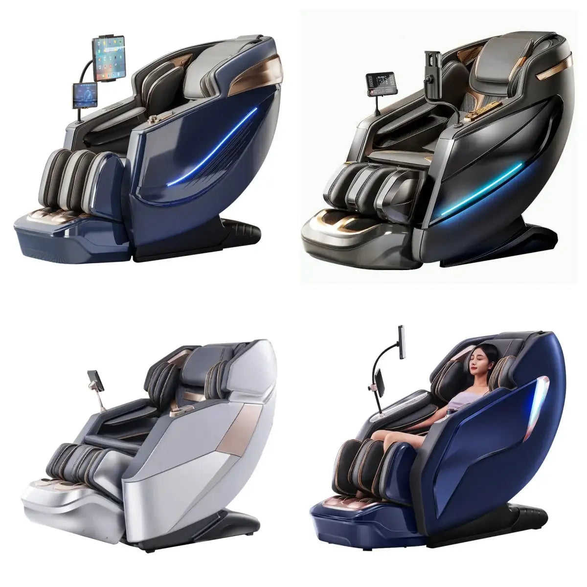 R10 Double Push Rod Factory Wholesale Full Body 4D Dual Core Massage Wireless Charging Massage Chair With Foot Massage 2026