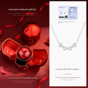 Four-Leaf Clover Foldable Sterling Silver Clavicle Chain