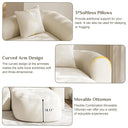 Curved Modular Upholstered Sectional Sofa