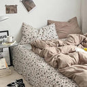 Ins Heart Floral Duvet Cover Set Pillowcases Soft Linens
