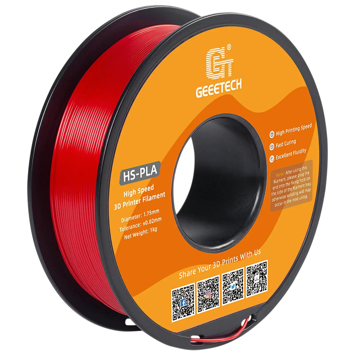 Geeetech High Speed PLA Filament 1Kg — Apple Green Russian Federation — product view 2