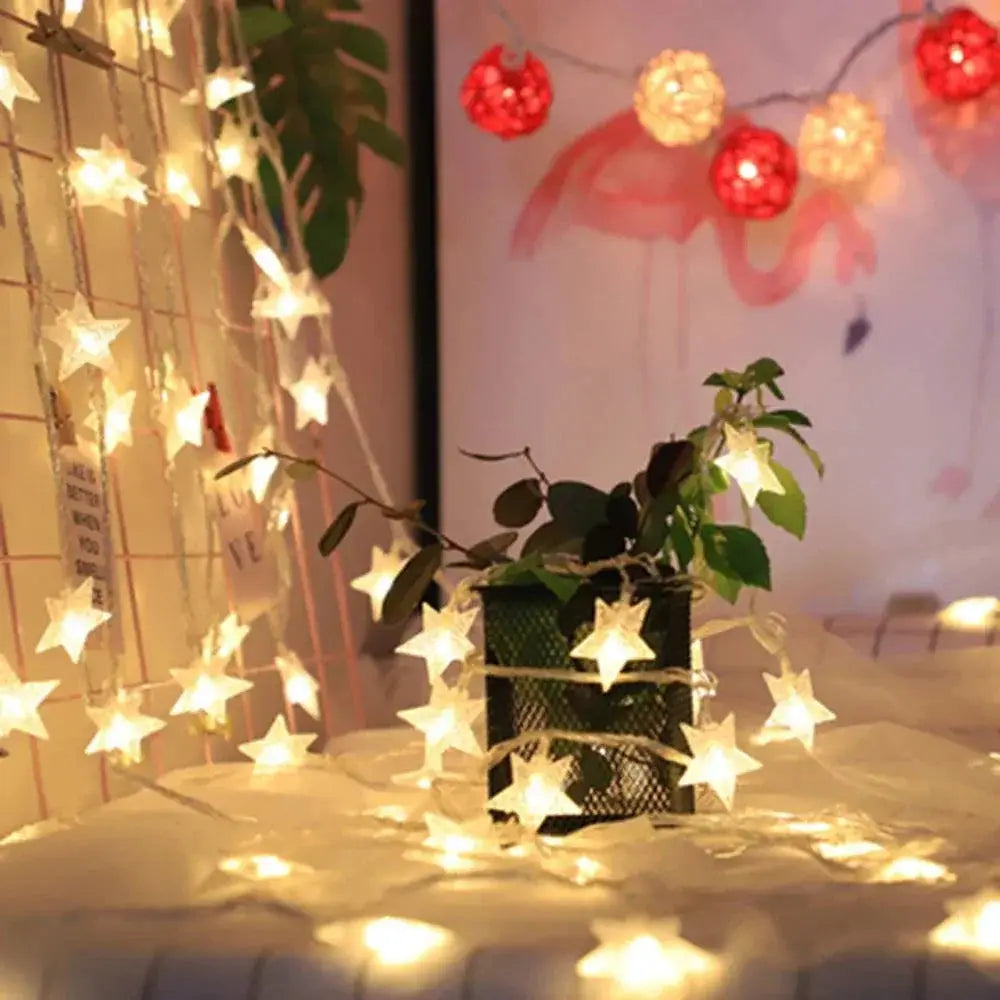 LED Star String Lights USB And Battery Operated Fairy Lights