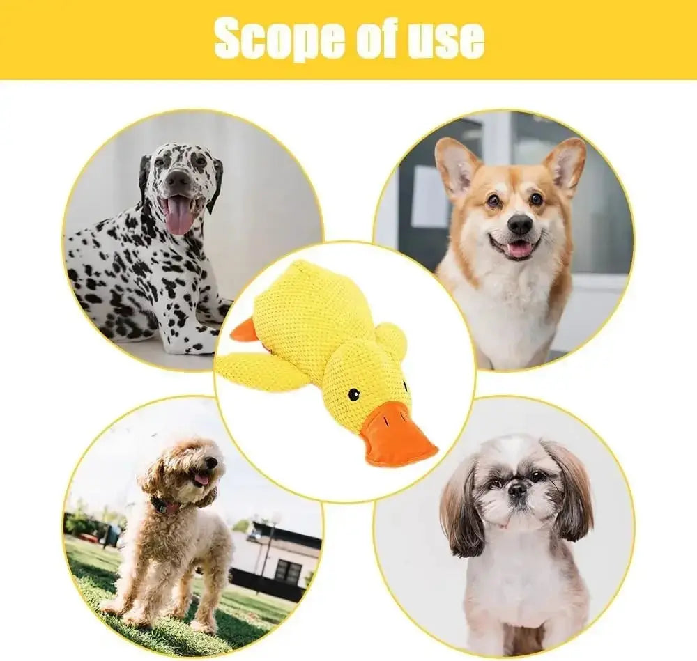 Dog Plush Duck Toy Quacking Chew Toy For Small Large Dogs