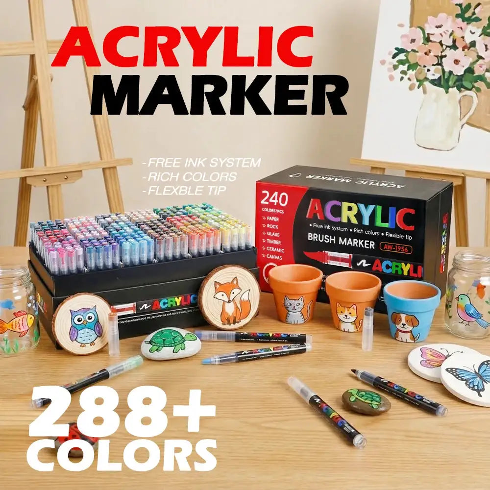 Acrylic Brush Marker Set — product view 5