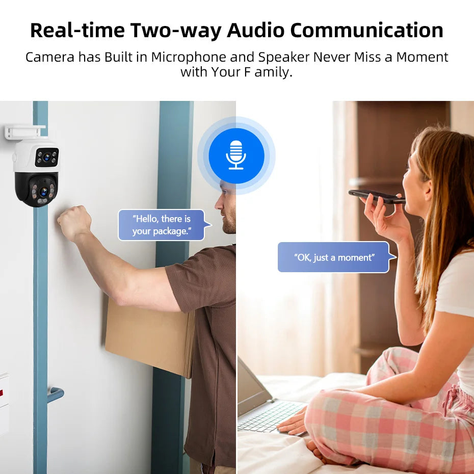 KERUI POE Security Camera System Dual Lens PTZ CCTV Camera — product view 5