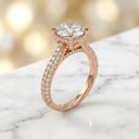Round Moissanite Ring in Sterling Silver Carat