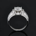 Round Moissanite Ring in Sterling Silver Carat KFNLA
