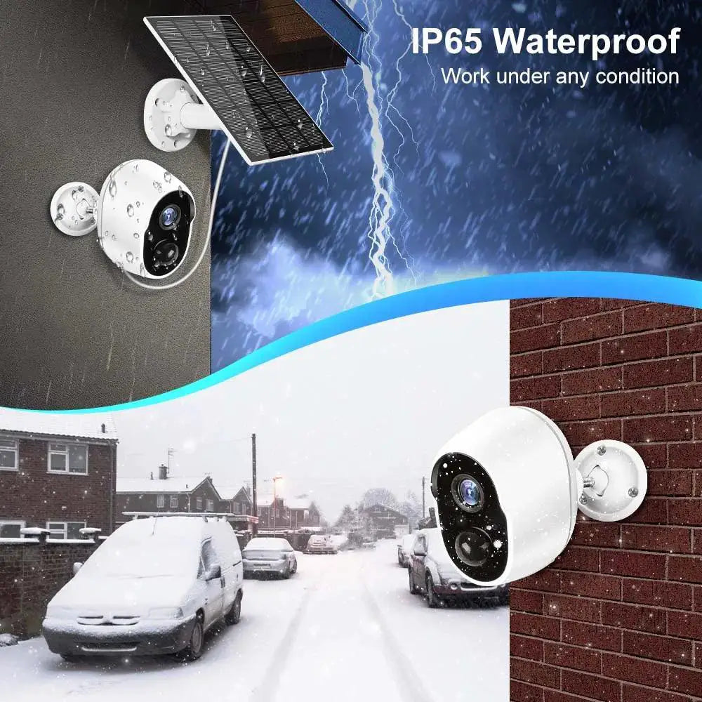 Solar Outdoor Security Camera Rechargeable Battery Alexa