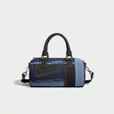 Niche Design Splicing Denim Crossbody