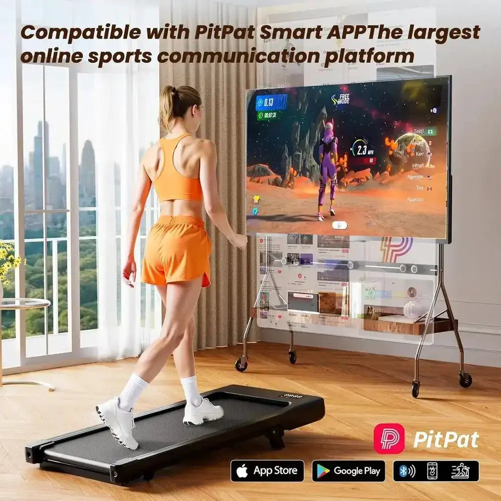 Under Desk Treadmill with 6% Incline, 3-in-1 Home Office Walking Pad, 2.5HP Quiet, LED Display, Supports 300LB